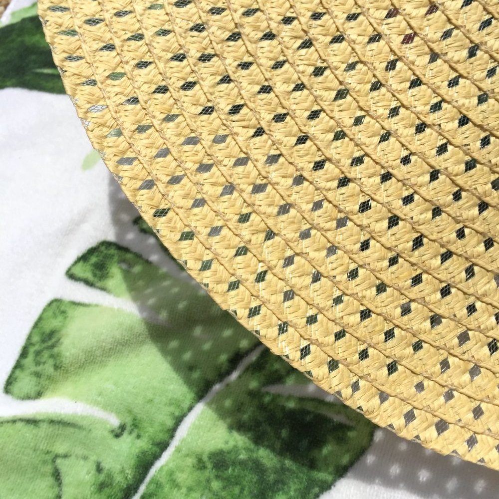 Large Brim floppy straw Sun Hat / Beige ~ NEW_3